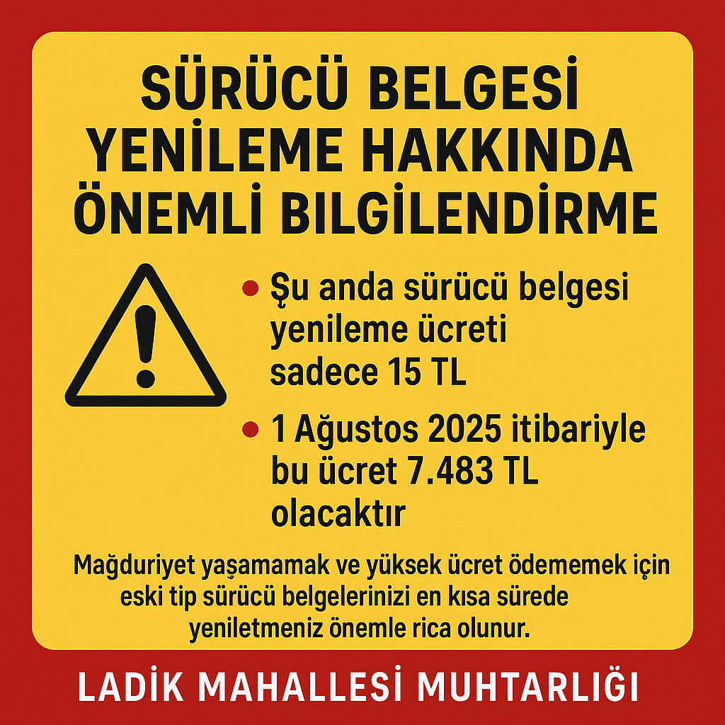 Sürücü belgesi.